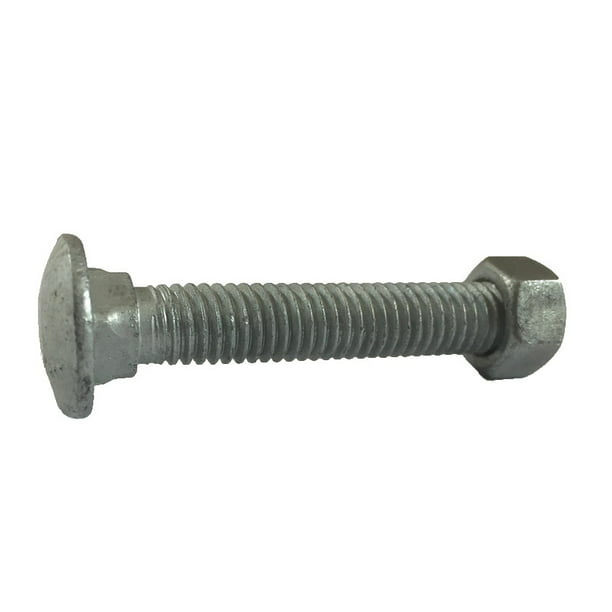 5/16" x 2-1/4" Galvanized Chain Link Fence Carriage Bolt w/Nuts 100 COUNT